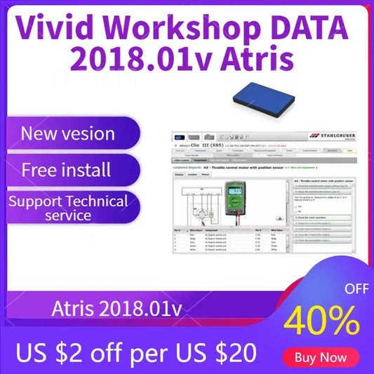 Auto Repair Software Vivid Workshop Data Car Models Workshop Vivid Technic ATRIS StaKis 2018.01V Diagnostic Car Tool Repair