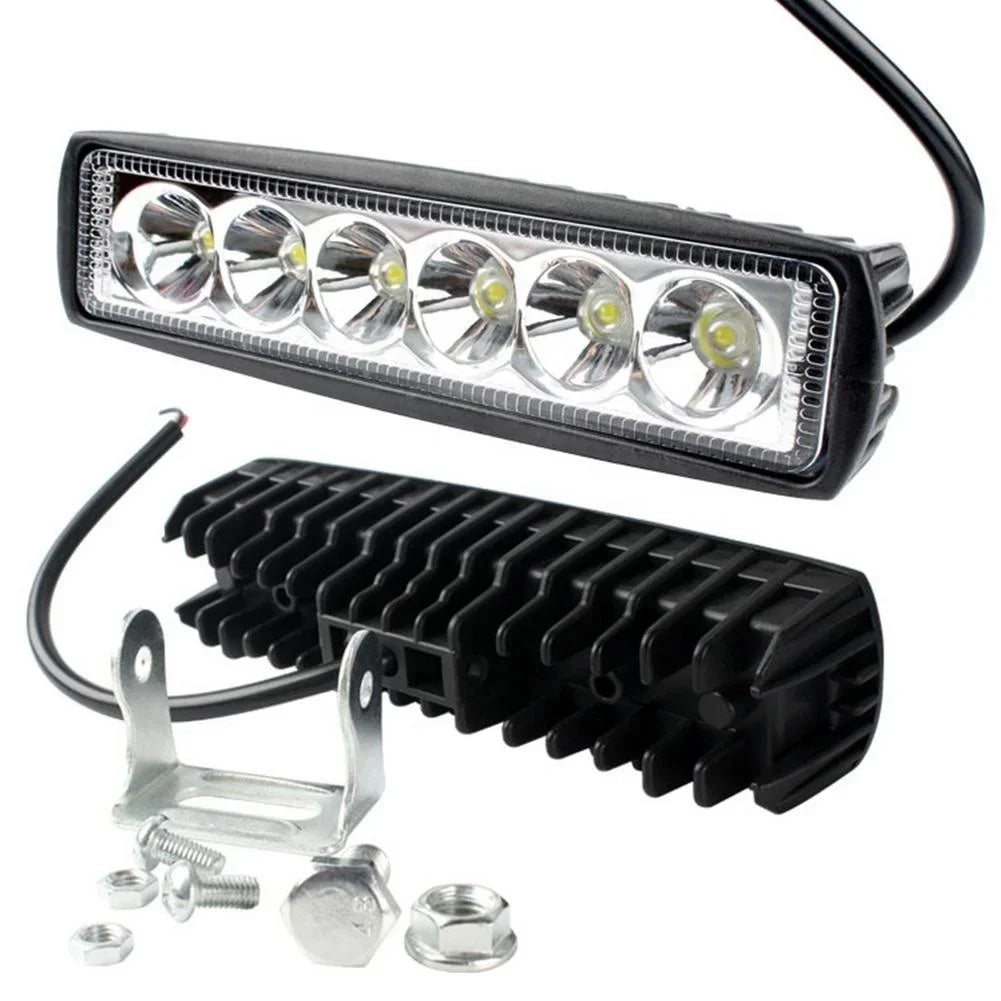 Car Work Light 6LED DRL Spotlight High Quality Waterproof Auto Offroad SUV Truck Universal Night Safety Driving Lamp 18W 12V