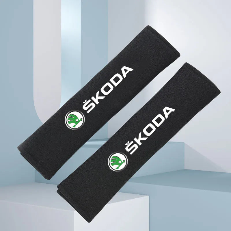 Car Styling Seat Belt Cover Seatbelt Shoulder Strap Protector Pads for Skoda Fabia Octavia Kamiq Karoq Kodiaq Rapid Scala Superb