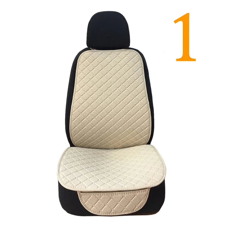 Car Seat Cover Accesorries Flax Summer Protect Cushion Protector Front Rear Full Set Vehicle Supplies Auto Interior Universal