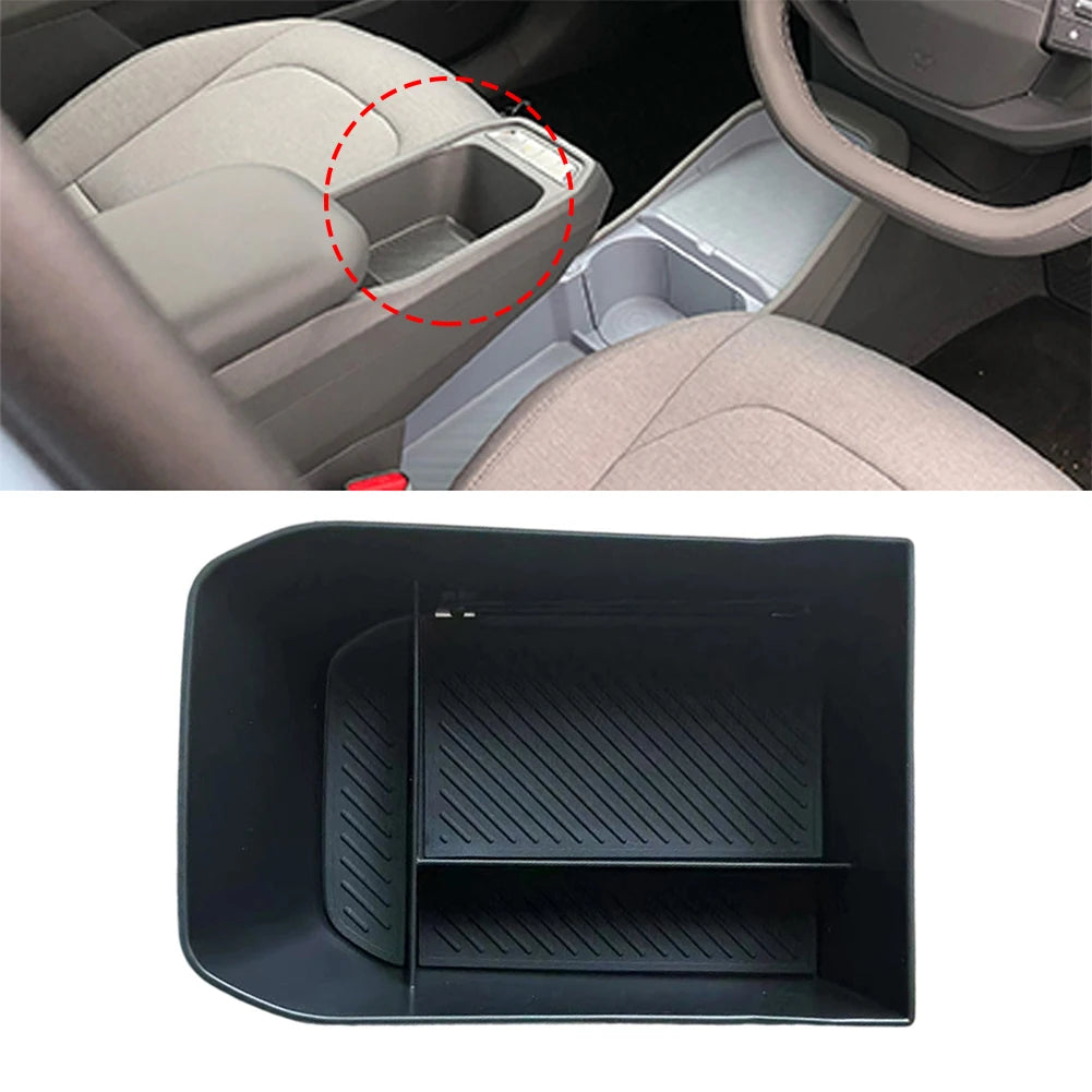 1 Pcs Car Central Console Armrest Front  Storage Box Organizer  Container Tray  For Kia EV3 Central Console Armrest Storage Box