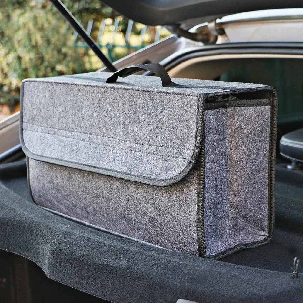 1Pack Car Trunk Organizer Foldable, ergonomic handle, for SUVs/sedans/trucks durable fabric