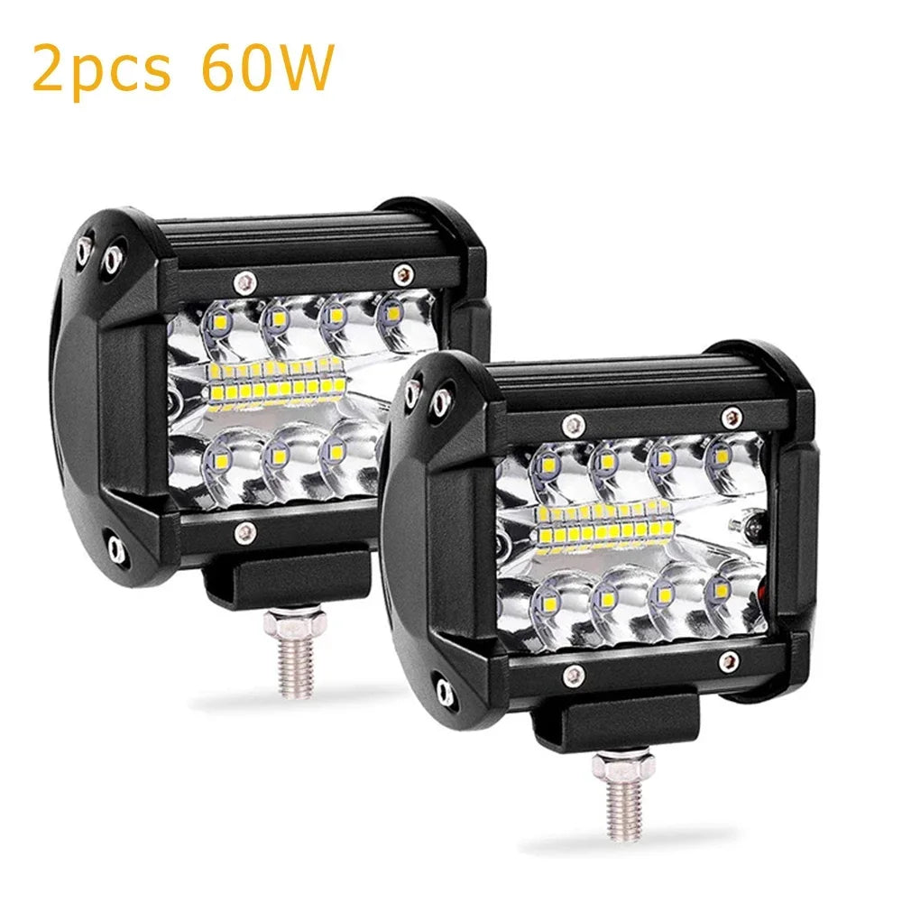 LED Light Bar Car Offroad 4X4 Led Headlights 12-24V Spotlights Ledbar Pods Driving Fog Light for Truck ATV SUV Auto Accessories