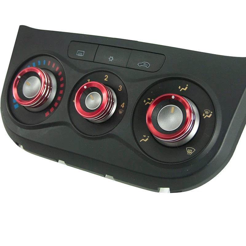 Car Dashboard A/C Control Knobs Decoration Ring Metal Trim Cover For Alfa Romeo MITO 2012-2018 Interior Accessories