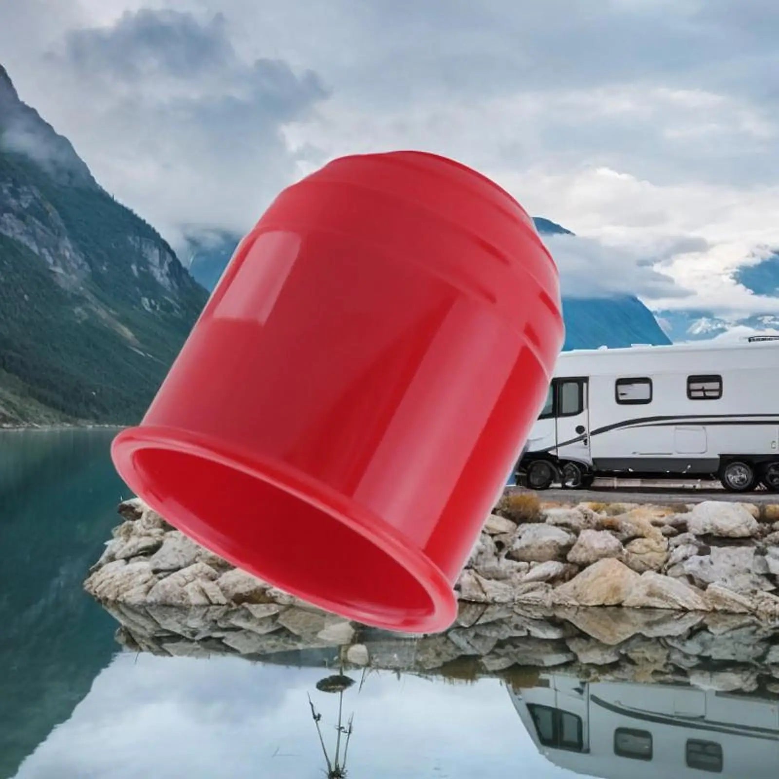 Generic Vehicle Tow Bar Ball Cover Protector Cap, Accessories, 50mm ,Portable Trailer Hitch Cover for Trailer Red Trucks RV