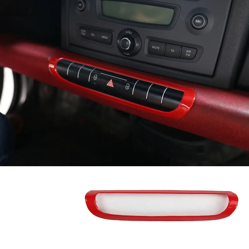 Car ABS Plastic Decorative Cover Red Modification Products For Mercedes Smart 451 Fortwo Interior Sticker Styling Accessories