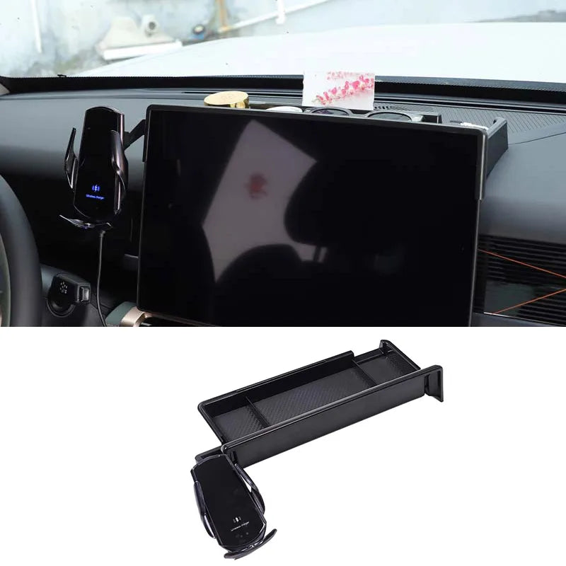 For Chery iCAR 03 Jaecoo 6 J6 2024-2025 Car Center Navigation screen rear Storage Box With phone holder Accessory