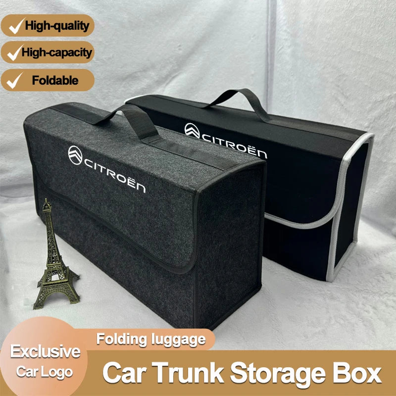 Citroen Car Trunk Organizer Box Large Capacity Folding Storage Bag For Citroen C4 C3 C2 C1 C6 2CV VTS DS4 DS5 RD3 Cross Berlingo