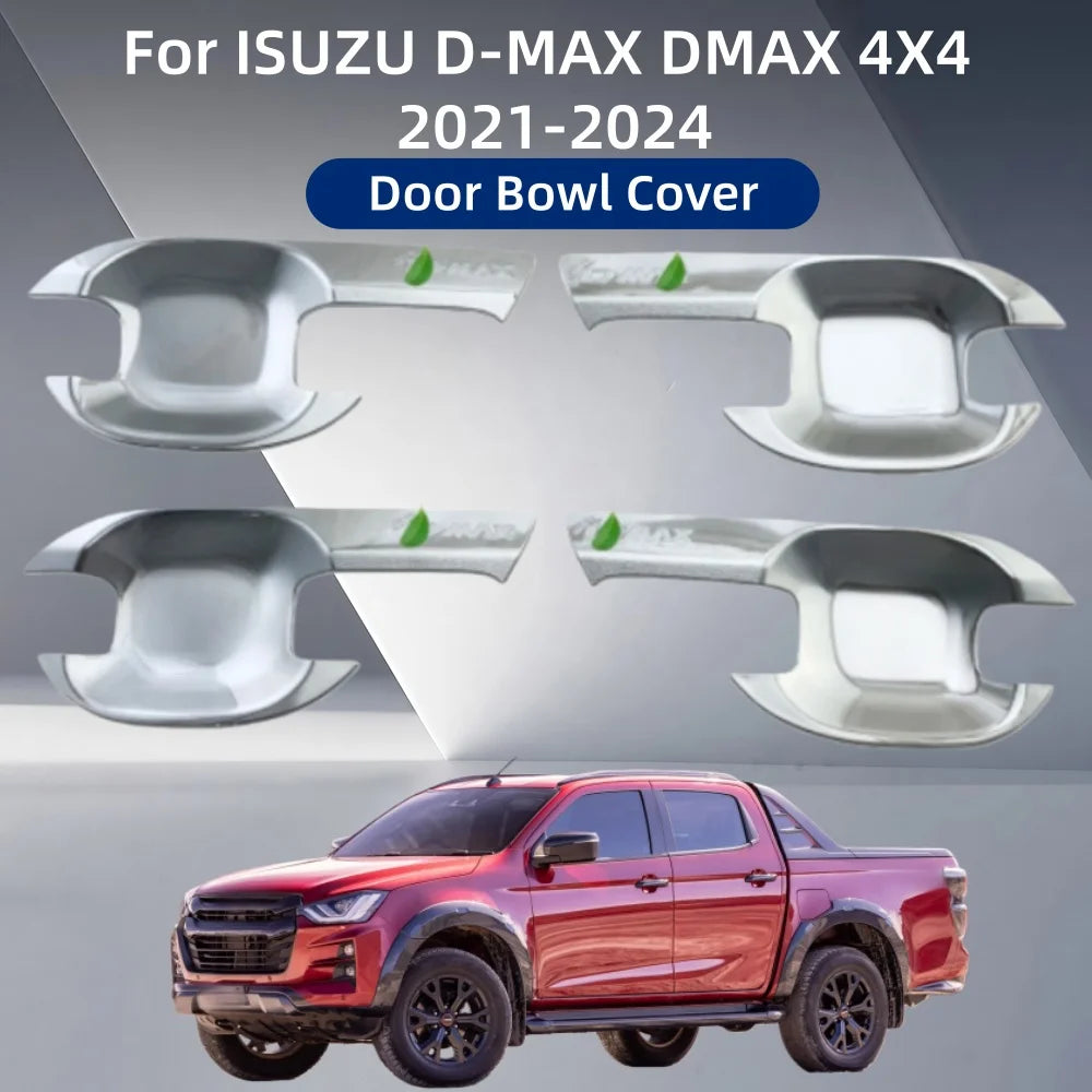 Car Upgrade Decoration Accessory Styling 2021 2022 2023 2024 For ISUZU D-MAX DMAX 4X4 Door Handle Bowl Cover Trim Paste Style