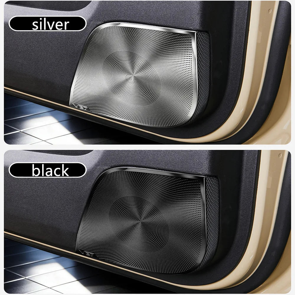 Car Door Horn Cover Audio Frame Fit For CHERY ICAR V27 2025 2026 Interior Stainless Steel Patch Modification Accessories