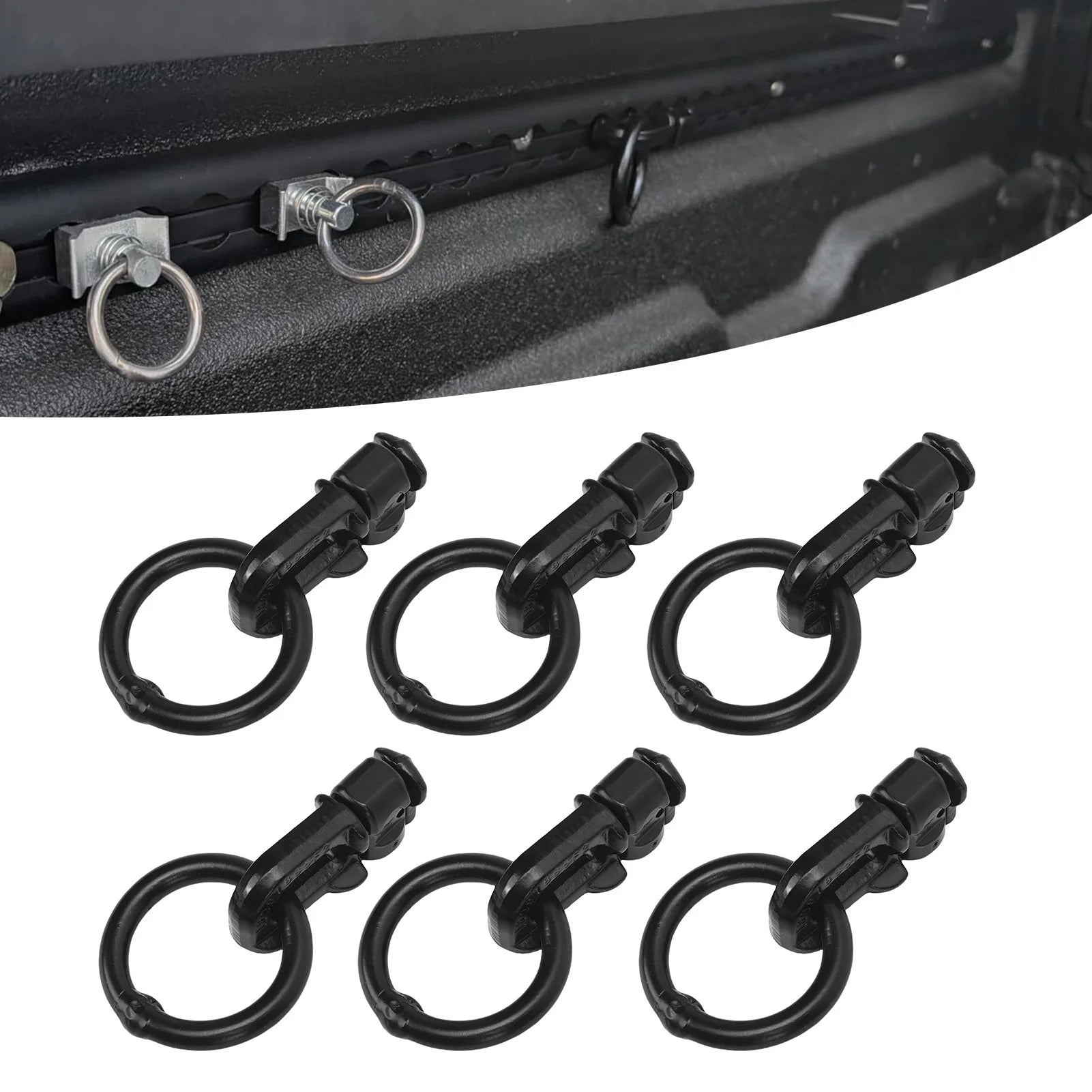 L Track Double Stud Fitting Truck Bed Tie Down Fitting Easy Install 5000lbs Breaking Strength Alloy Steel for RVs for Trailers