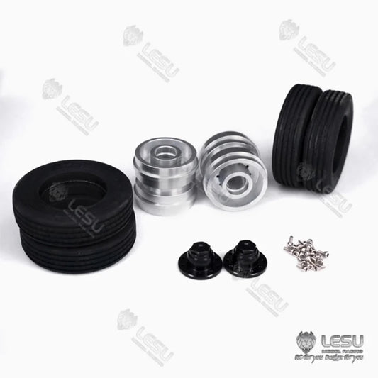 Lesu 1/14 Tire W-2020 52mm Diameter Truck Aluminum Alloy Wheel For Tamiya 1 14 Tractor Semi-trailer Trailer Parts Accessories
