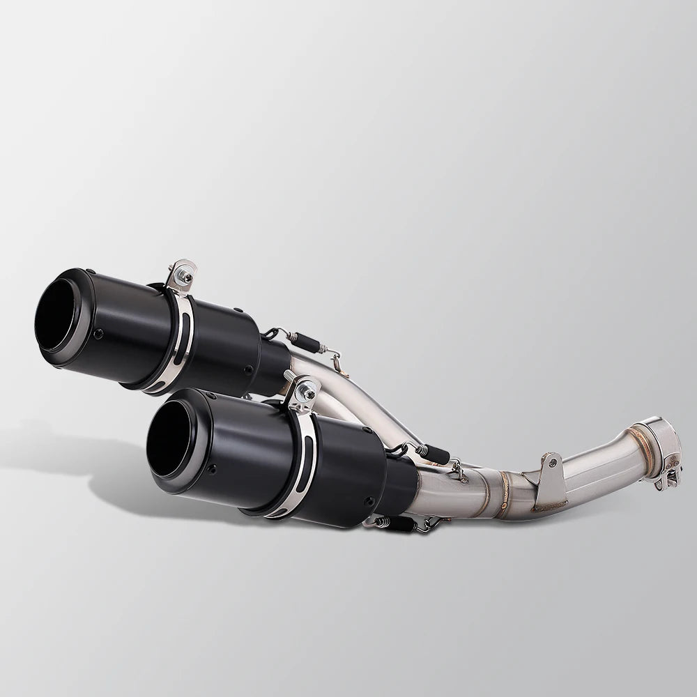 Tubo de escape para motocicleta, silenciador de doble orificio de acero inoxidable para CRF 450R CRF 450RX 2015-2020
