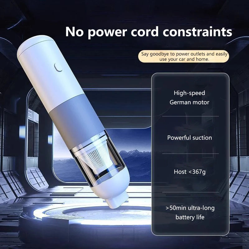 2026 Car Vacuum Cleaner Super Strong Suction Power For Cars Wireless Handheld Small Portable Suction And Blowing Integrated
