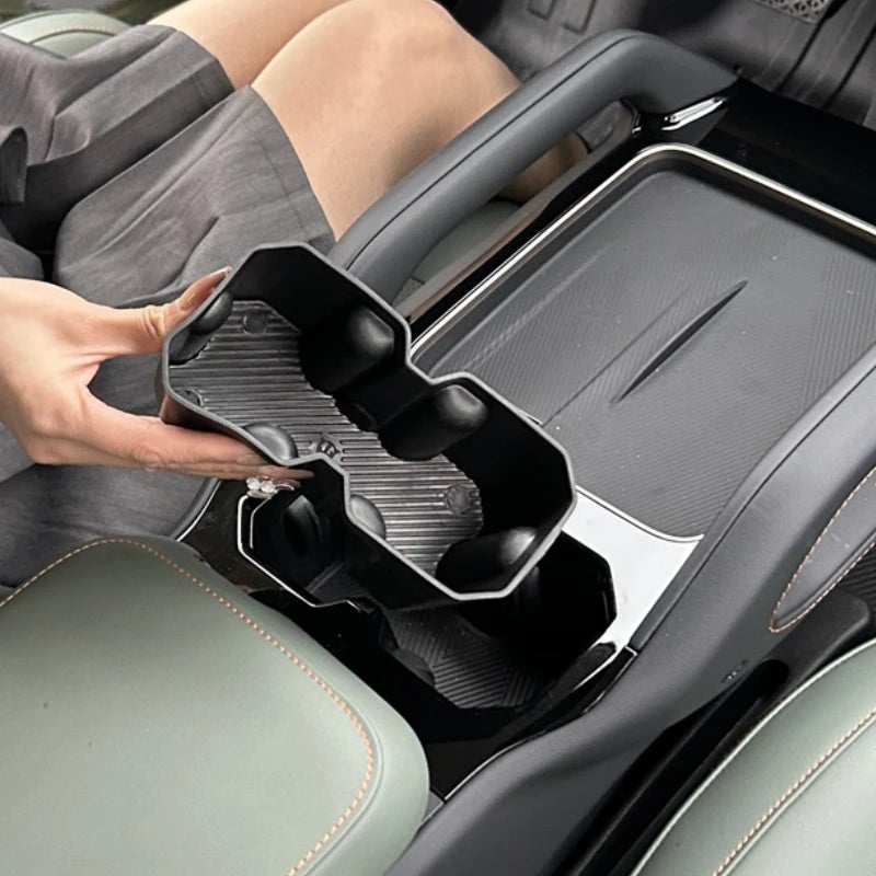 For Chery Jaecoo 6 J6 ICAR 03 2024-2026 ABS Black Center Console Cup Holder Organizer Interior Car Accessories