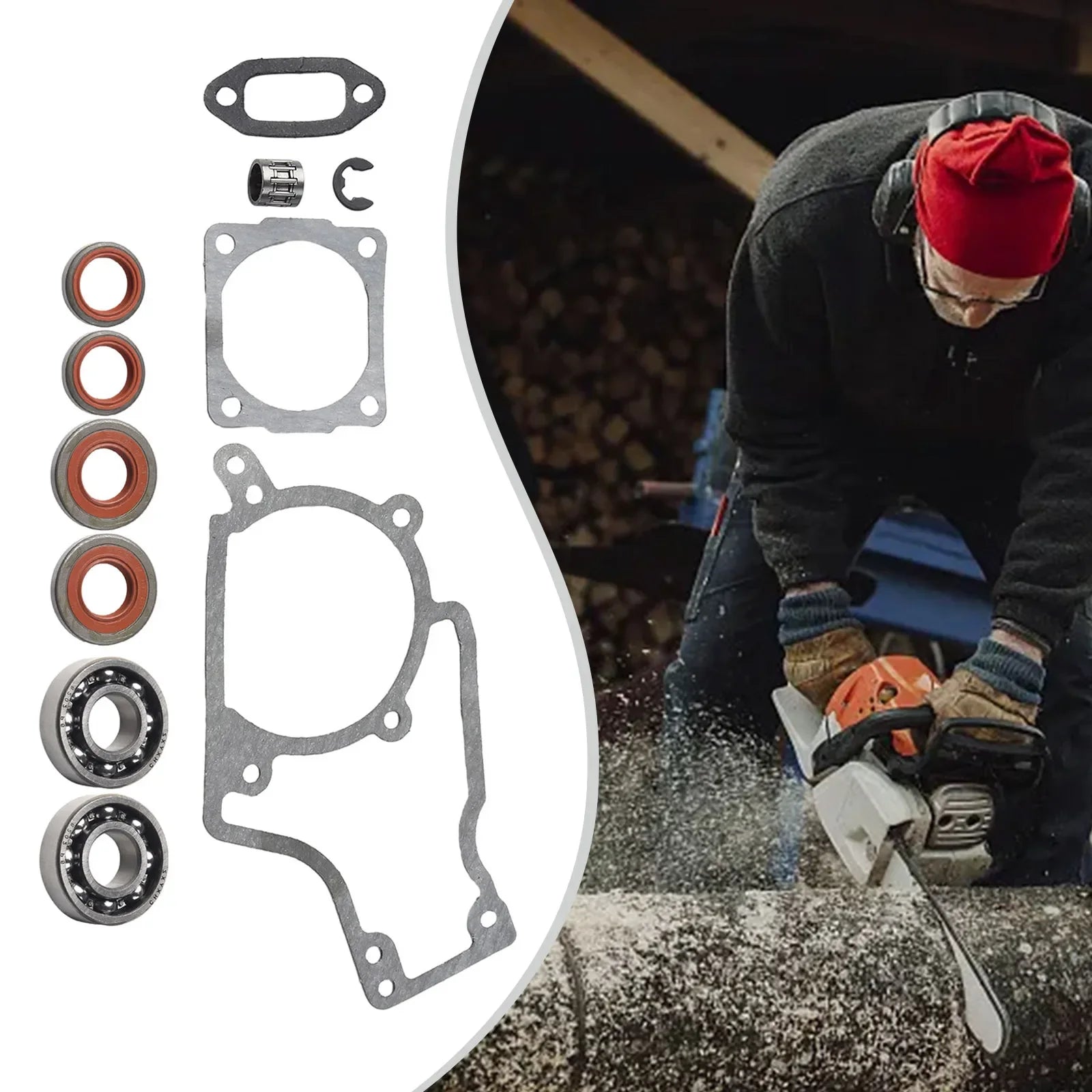 Garden Tool Chainsaw Accessories Crankshaft Bearing Kit 028 Super 028 Woodboss And 028 AVS Chainsaws High Quality
