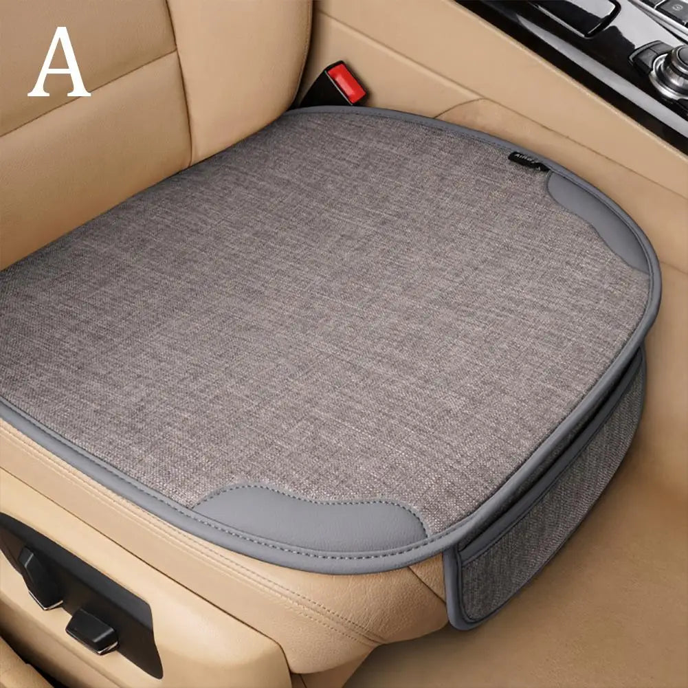 Car Flax Seat Cover Universal Front Seat Breathable Anti Scratch Protector Cushion Covers For Car Interior Accessories 2024
