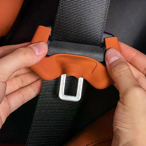 2-Pack SUV Sedan Seat Belt Buckle Covers, Scratch Proof Rubber Car Safety Belt Protectors