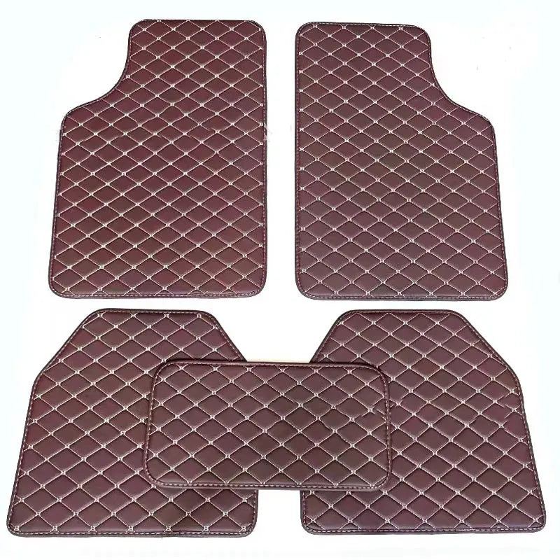 Car Floor Mats 5Pcs Universal Quality PU Leather Waterproof Auto Foot Pad Protector Automobile Interior Car Interior Accessories