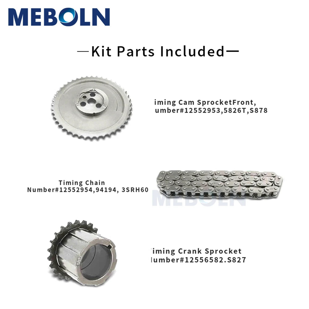 Engine Timing Chain  Cam Gear Kit For Buick Cadillac GMC GM 4.8L 5.3L 5.7L 6.0L 16V V8 OHV Car Accessories OEM 12646386 12552953