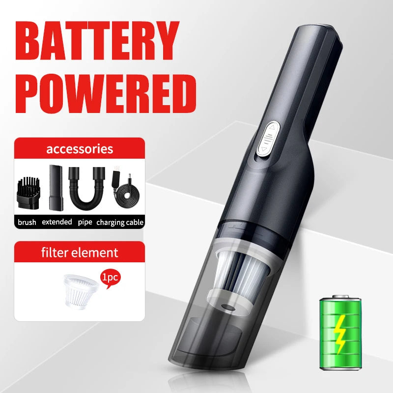 68000Pa Wireless Car Vacuum Cleaner Portable Rechargeable Handheld Cordless Washing Machine for Car Home Sofa Pet Hair Cleaning