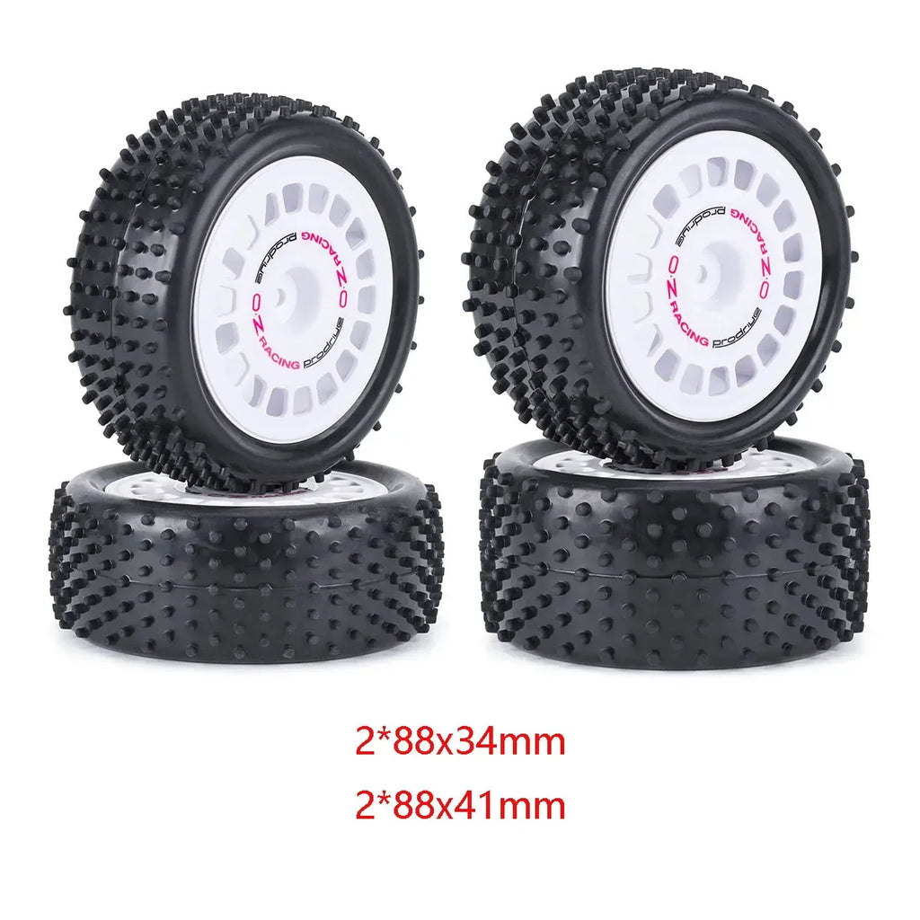 4 Pcs 88mm Buggy Tires Wheel Tyre for 1/10 Wltoys 104001 Tamiya TT-02B DT-02 RC Car Off Road Rally Racing Rims Upgrades Parts