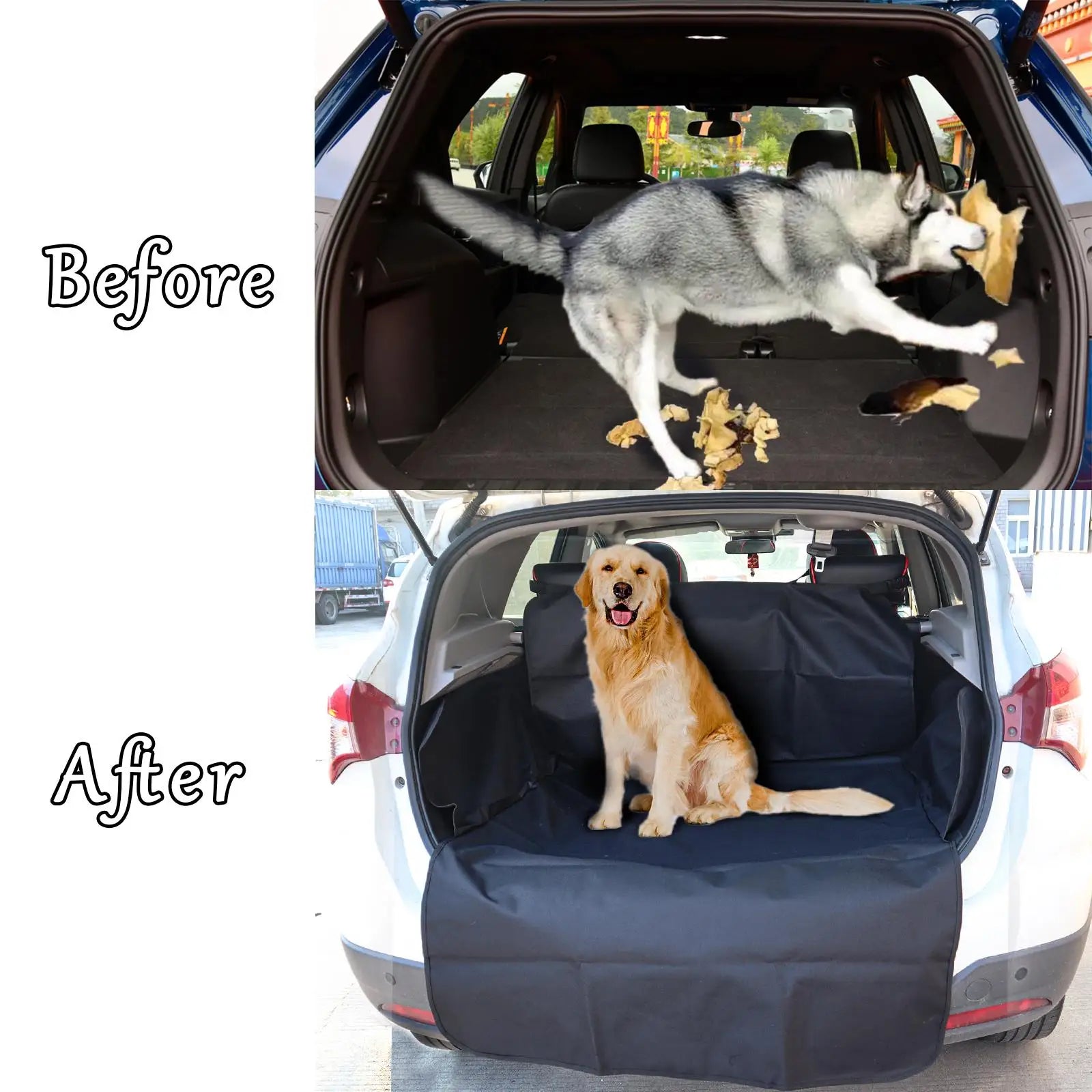 Larger version Car SUV Hatchback Rear Back Seat Cover Pet Dog Boot Mat Cargo Liner Trunk Tray Bumper Tray Protector Accessories