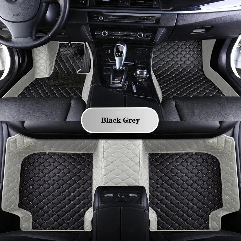 Custom Automotive Car Floor Mats For Mercedes W124 1985 1986 1987 1988 1989 Auto Luxury Leather Men Women Car Mats Full Coverage