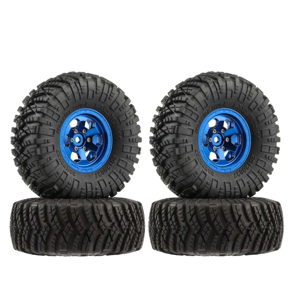 4PCS 1.3" Wheel tires 70*27mm Mud Terrain Tyre for 1/18 TRX4M 1/24 SCX24 RC Crawler Car