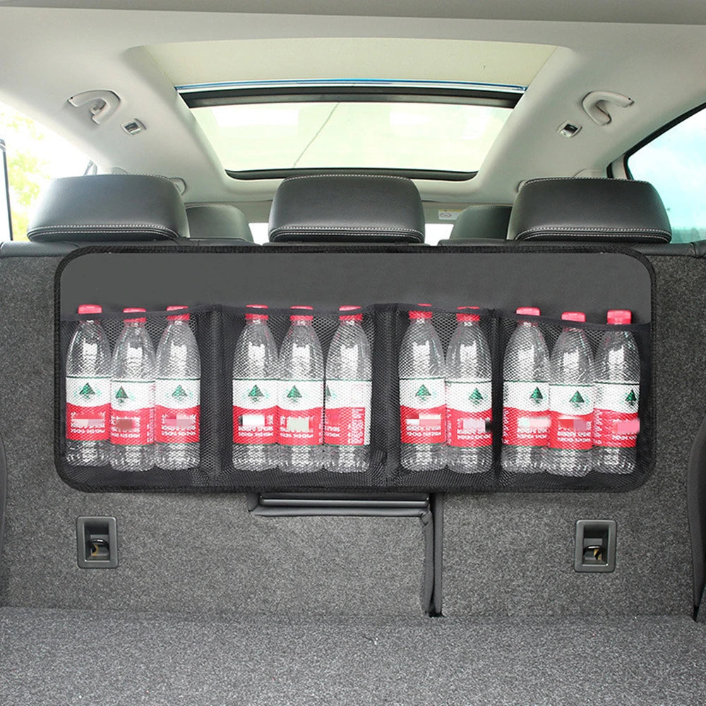 Auto Storage Organizer Car Trunk Bag Universal Large Capacity Backseat Storage Bag Trunk Cargo Mesh Holder Pocket car organizer
