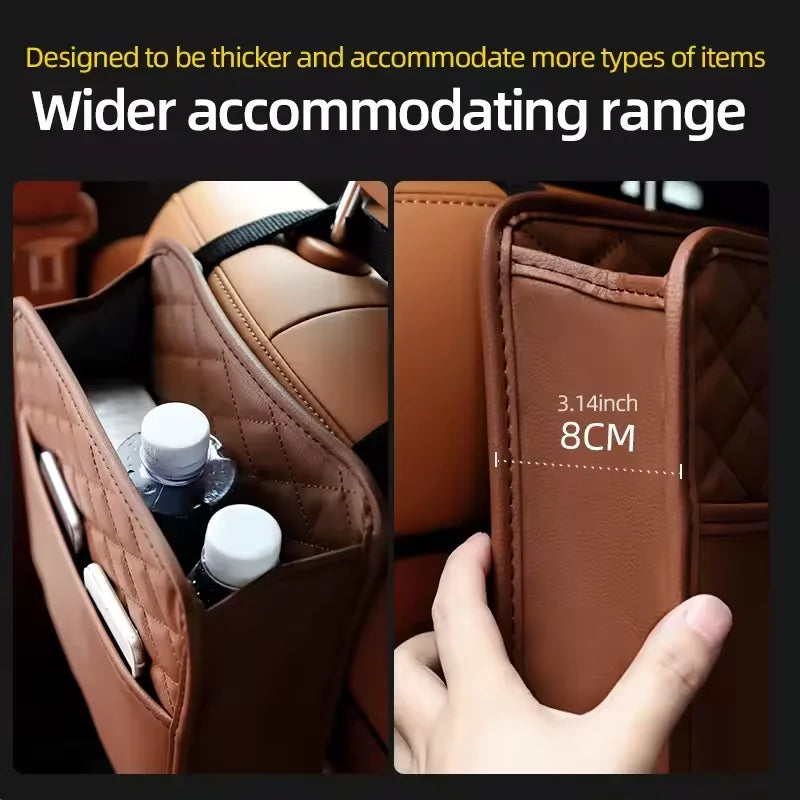 Large Capacity Waterproof Car Back Seat Organizer with Strong Storage Fits Most Vehicles Ideal for Road Trips and Family Travel