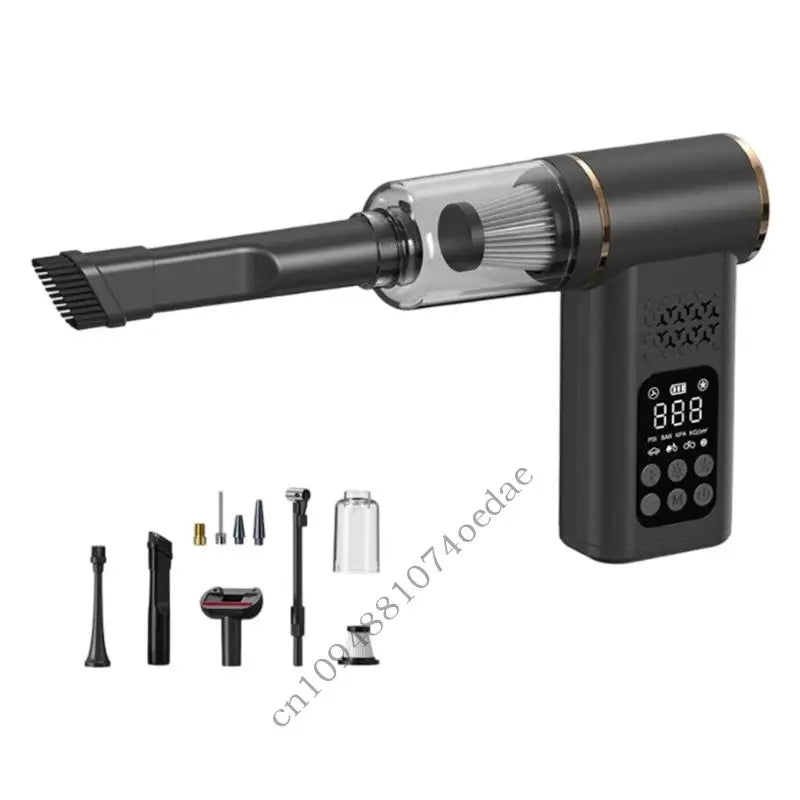 Purpose Car Vacuum and Tire with Digital Display Cordless Portable for Accurate Inflation and Cleaning 0XXC