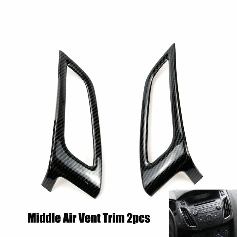 Accesorios de estilo de coche, embellecedor decorativo de fibra de carbono para Ford Focus 3 mk3 Sedán Hatchback 2012-2014