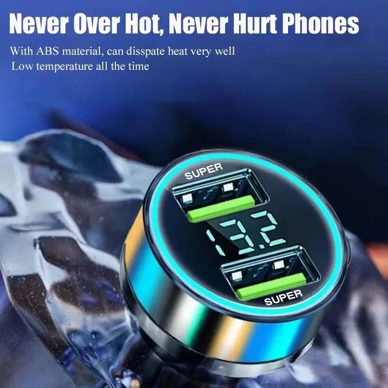 Car Super Charger 240W Dual Port Fast Charging Quick Charge 3.0 USB Car Phone Charger for IPhone Sumsung Huawei