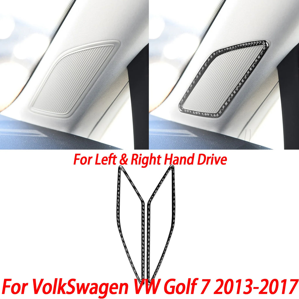 For VW Golf 7 GTI Mk7 2013-2017 Car Interior Accessories Cup Holder Frame Console AC CD Control Cover Gear Shift Panel Sticker