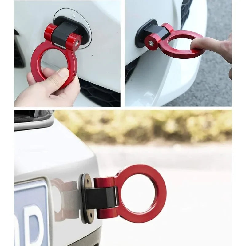 Car Simulation Tralier Tow Hook Kit ABS Bumper Car Sticker Adorn Universal Tow Hook Kit Auto Accessories Only for Decoration