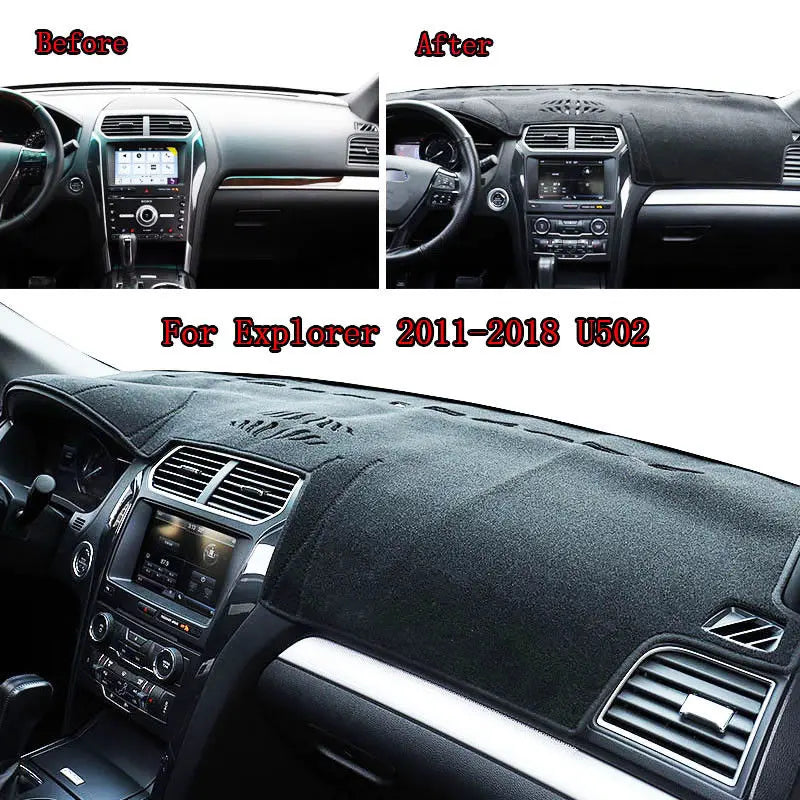 Car Accessories For Ford Explorer 2011-2014 2015 2016 2017 2018 2019 Dashboard Cover Dashmat Mat SunShade Carpet Cushion LHD RHD