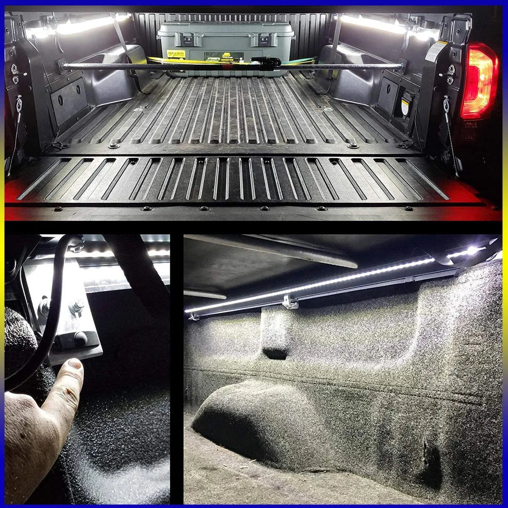 Pickup Truck LED Car Light, One Trailer Two Truck Trunk Light, Suitable For Cargo, Pickup Trucks SUV 2PCS 60 inch 180 LED