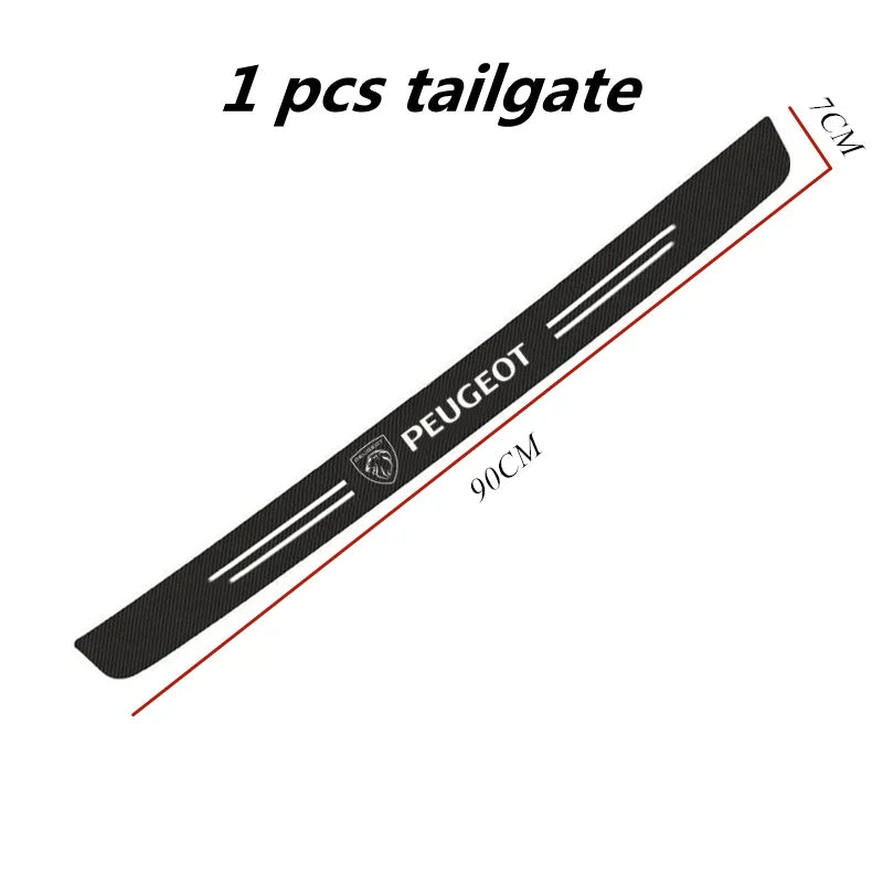 Car Accessories Car Door Sill Protector Welcome Pedal Decoration Leather Stickers For New Peugeot 206 208 207 3008 308 2008 107