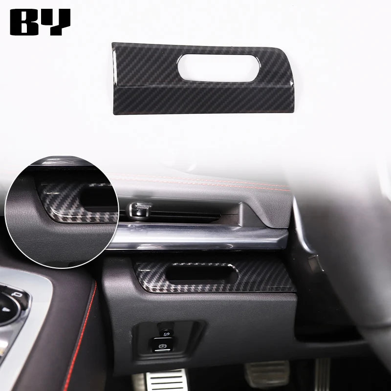 For Chevrolet Corvette C8 2020-2024 Car Accessory ABS Carbon Fiber Car Console Gear Shift Panel Cover door armrest Trim Sticker