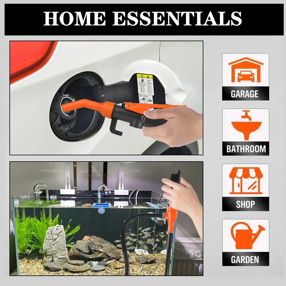Portable Vacuum Pumps Car Gas Oil Pump Electric Automatic Fuel Tank Tools Water And Oil Absorption For SUV Truck RV Boat