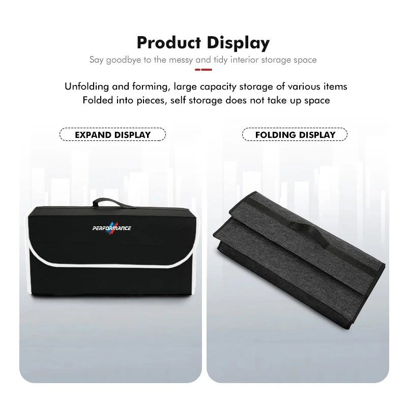 Car Trunk Organizer Box Large Capacity Folding Storage Bag For Performance E46 E60 E90 E39 E87 E36 E92 E70 E91 X3 X5 X1 X2 X4 X6