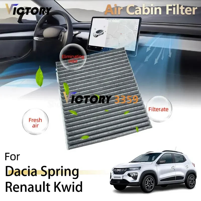 Car Air Cabin Filter For Dacia Spring Renault Kwid Renault City 2015 - 2023 Accessories Air Conditioning Cabin Filter ADBP250057