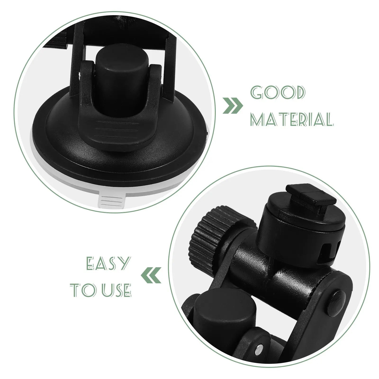 Car Dash Cam Suction Cup Mount Universal Strong Design Black Color Dashboard Holder Compatible with Multiple Dash Cameras