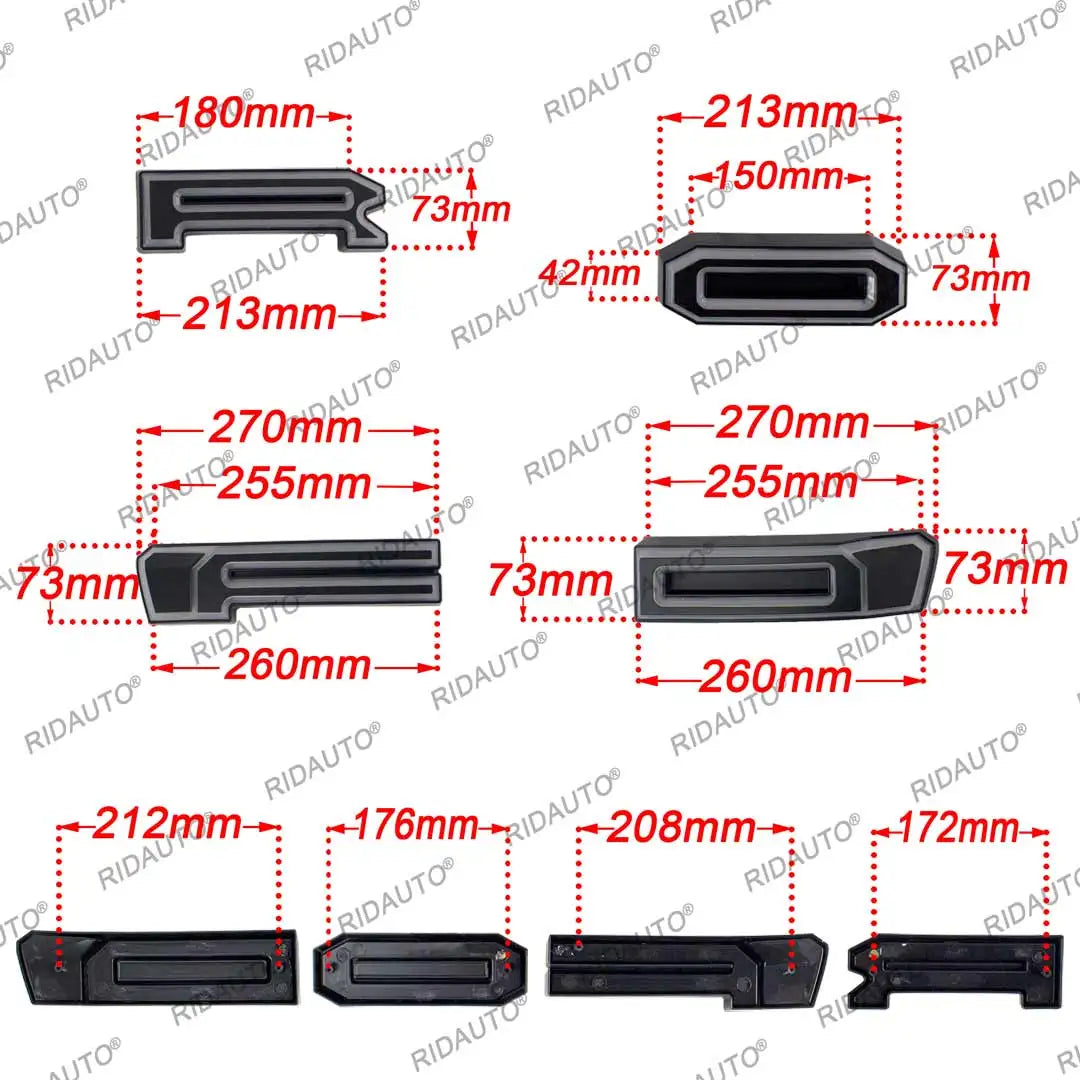 Pickup Truck Modified DIY 4 Letter For RANGER 2015-2021 T8 T7 Raptor Grill Grille White LED Glowing Lighted Glowing letters Lamp