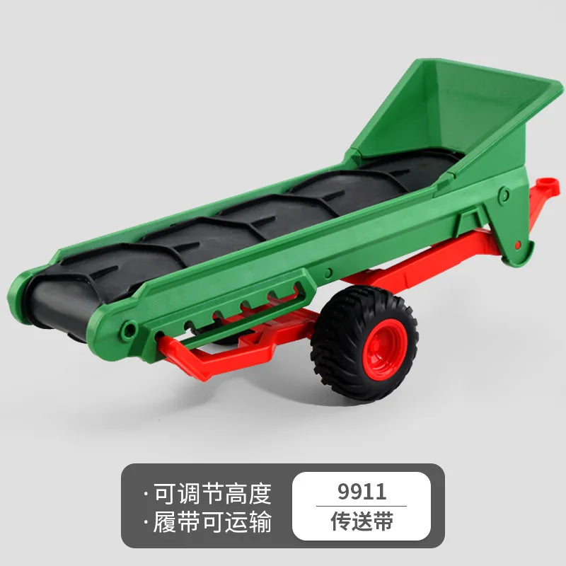 Camión tractor con remolque RC 1/24, vehículo agrícola eléctrico de ingeniería de 2,4 G, cosechadora, equipo agrícola, juguetes para niños, regalos.