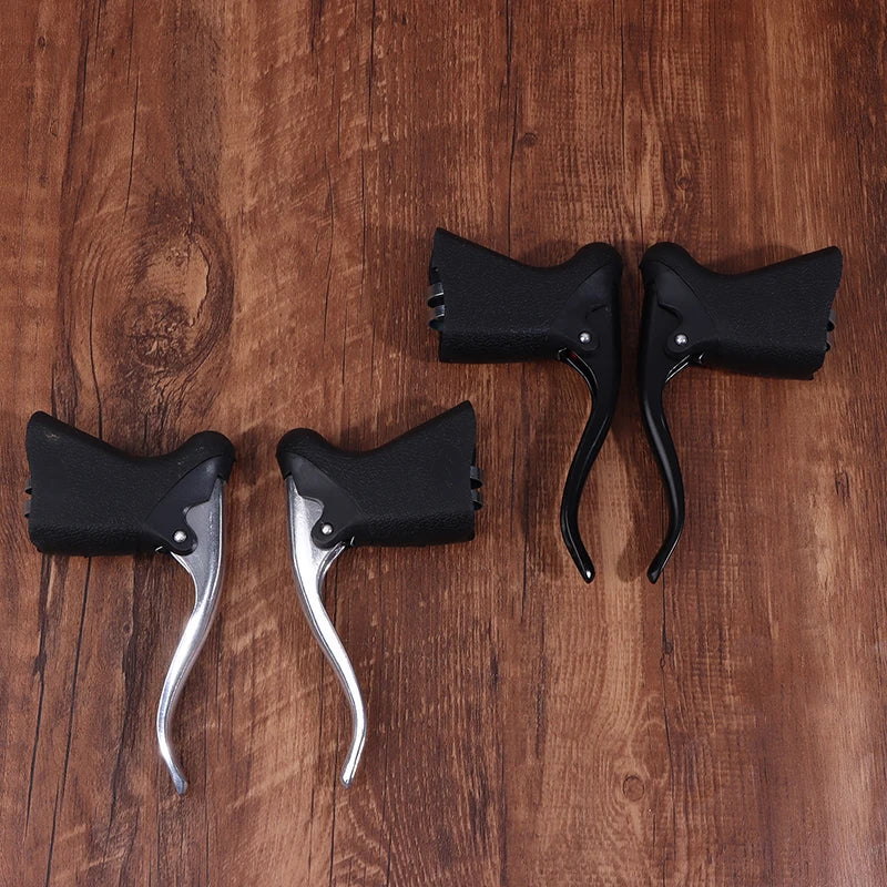 Road Bike Front Rear Brake Levers, Anti-slip Aluminum Bicycle Brake Handle Drop Bar Handlebar Brake