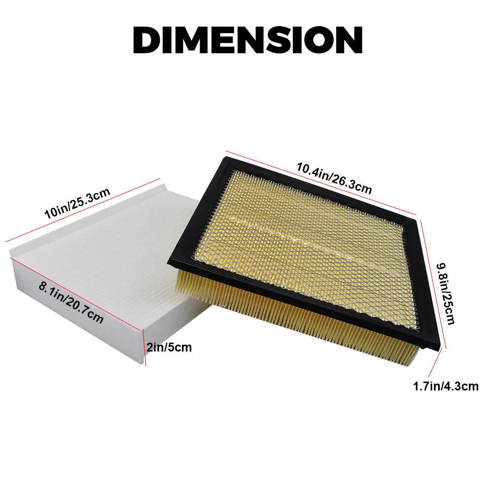 Car Engine Cabin Pollen Air Filter For Ford F-150 2015 2016 2017 2018-2022 7C3Z-9601-A 7C3Z9601A Filter Set Replace Accessories