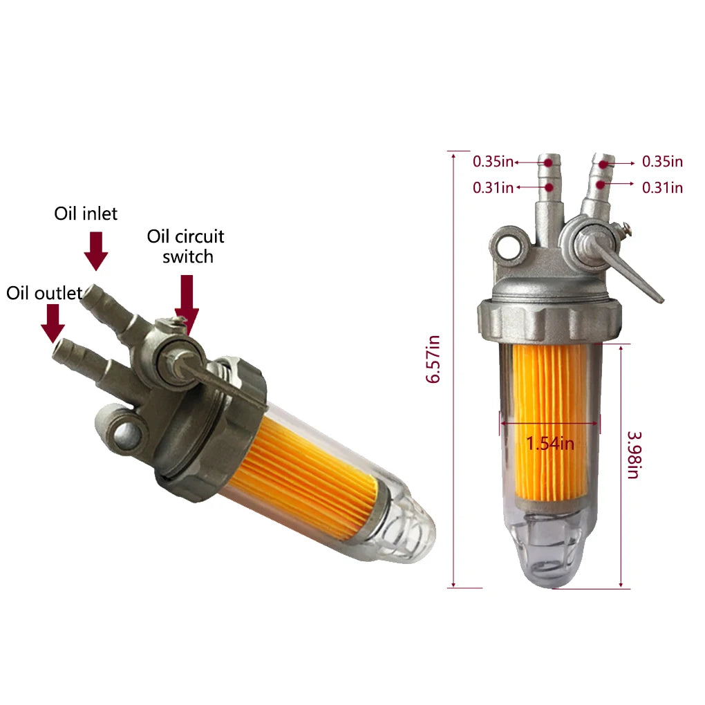 Fuel Oil Generator Filter Portable Replacement Quiet Running 5KW Professional Detachable Filters Filtering Tool Accessories