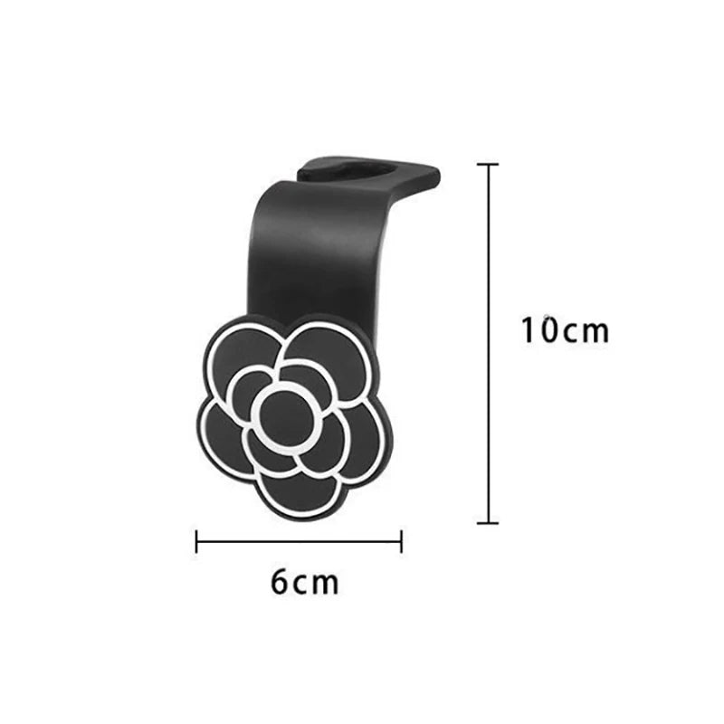Car Seat Hook Camellia Hanger Organizer Hooks Handbag Masks Universal Car Accessories Data Cables Storage